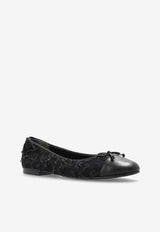 Tory Burch Cap-Toe Tweed Ballet Flats Black 177191 0-400