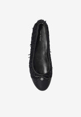 Tory Burch Cap-Toe Tweed Ballet Flats Black 177191 0-400