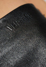 Versace Plongé Leather Leggings with Debossed-Logo Black 1021690 1A16045-1B000