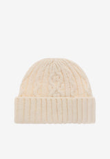 Coach Cable-Knit Logo Beanie Cream 29CCL47 0-CHK