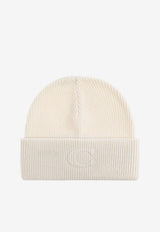 Coach Embossed Logo Wool Beanie Cream 29CCL44 0-CHK