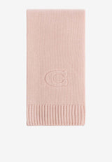 Coach Embossed Logo Wool-Blend Scarf Pink 29CCL86 0-PCH