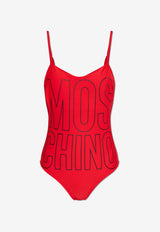 Moschino Maxi Logo One-Piece Swimsuit Red 252V2 A4901 4901-1110