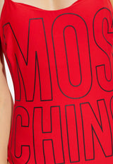Moschino Maxi Logo One-Piece Swimsuit Red 252V2 A4901 4901-1110