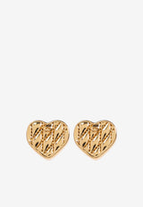 Coach Quilted Heart Stud Earrings Gold 37527586 GLD-710