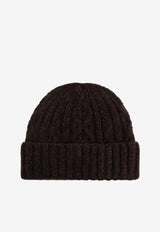 Coach Cable-Knit Logo Beanie Brown 29CCL47 0-MPL