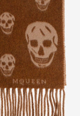Alexander McQueen Double Face Skull Scarf Brown 835379 4890Q-2779