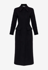Alexander McQueen Wool and Cashmere Long Coat Black 847900 QKABR-1000