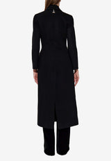 Alexander McQueen Wool and Cashmere Long Coat Black 847900 QKABR-1000
