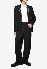 Alexander McQueen Lace Harness Long-Sleeved Shirt White 847291 QNAAX-9000