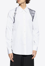 Alexander McQueen Lace Harness Long-Sleeved Shirt White 847291 QNAAX-9000