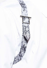 Alexander McQueen Lace Harness Long-Sleeved Shirt White 847291 QNAAX-9000