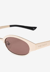 Alexander McQueen Oval-Shaped Sunglasses Pink 852498 I3330-7024