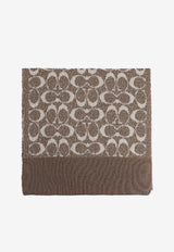 Coach Monogram Wool-Blend Scarf Beige 29COWC540468 0-015
