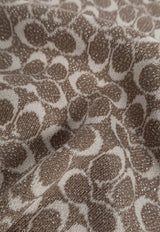 Coach Monogram Wool-Blend Scarf Beige 29COWC540468 0-015