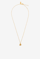 Coach Quilted Heart Brass Necklace Gold 37530125 GLD-710