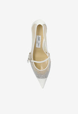 Jimmy Choo Aren 65 Crystal Embellished Mesh Pumps White AREN PUMP 65 TKW-WHITE CRYSTAL