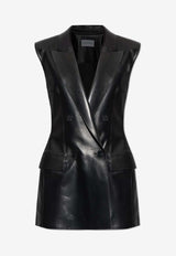 Givenchy Double-Breasted Leather Vest Black BW30M D604J-001