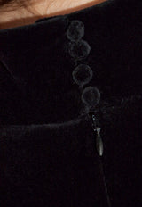 Alexander McQueen Silk-Blend Sleeveless Maxi Dress Black 842905 QBADS-1000