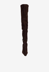 Jimmy Choo Camie 85 Over-the-Knee Suede Boots Brown CAMIE OTK 85 TVN-CHOCOLATE CHOCOLATE