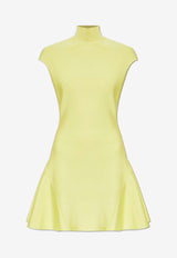 Givenchy Turtleneck Flared Mini Dress Yellow BW22N 04ZSL-725