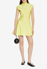 Givenchy Turtleneck Flared Mini Dress Yellow BW22N 04ZSL-725