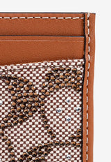 Coach Jacquard Cardholder with Crystals Brown CCD08 0-LHBAR
