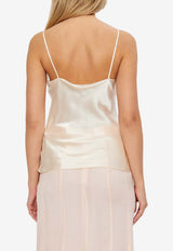 Chloé Silk Lace Cami Top Cream CH25WHT20 008-112