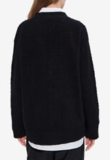 Fendi Wool-Blend Cardigan Black FZE549 AYM0-F0GME