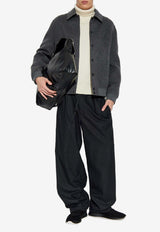 Fendi Embossed-Logo Wool Jacket Gray FW1413 AVIX-F1M2T