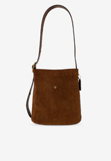 Coach Bleecker Suede Bucket Bag Brown CCC24 0-B4WBR