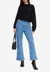GANNI Marbled Flared Jeans Blue J1730 6984-566