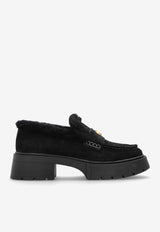 Coach Leah Suede Platform Loafers Black CCH84 0-BLK