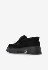 Coach Leah Suede Platform Loafers Black CCH84 0-BLK