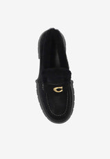 Coach Leah Suede Platform Loafers Black CCH84 0-BLK
