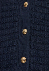 GANNI V-neck Knitted Cardigan Navy K2634 2733-683