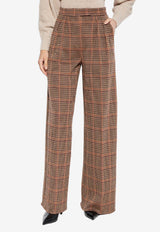Max Mara Seggio Glen Check Tailored Pants Brown SEGGIO 2522186013-001