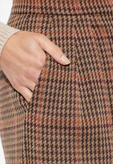 Max Mara Seggio Glen Check Tailored Pants Brown SEGGIO 2522186013-001