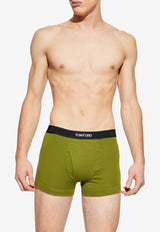 Tom Ford Logo Waistband Boxer Shorts Green T4LC31040 0-328