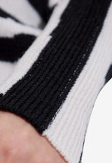 Balmain Zebra Print Mini Dress Monochrome FF0R9393 KJ12-EAB