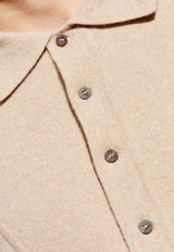 Jacquemus Wool and Cashmere Polo Sweater Beige SWM00609 AK00276-150