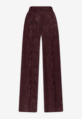 Etro Botanical Jacquard Pants Burgundy WREA0065 99TJB41-M5039
