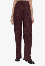 Etro Botanical Jacquard Pants Burgundy WREA0065 99TJB41-M5039