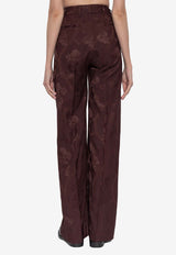 Etro Botanical Jacquard Pants Burgundy WREA0065 99TJB41-M5039