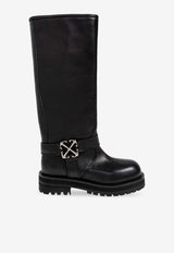 Off-White Arrows Leather Knee-High Boots Black OWIE04OC99 LEA001-1072