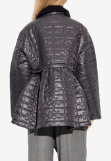 GANNI Oversized Quilted Jacket Gray W0964 6905-252