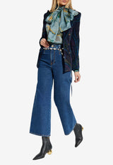 Etro Floral Print Silk Blouse Blue WRJA0150 99SA1M0-X0881