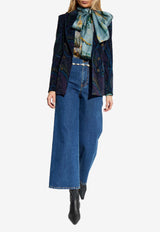 Etro Floral Print Silk Blouse Blue WRJA0150 99SA1M0-X0881