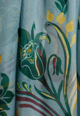 Etro Floral Print Silk Blouse Blue WRJA0150 99SA1M0-X0881