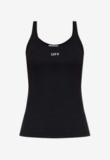 Off-White OFF Stamp Ribbed Tank Top Black OWAD072C99 JER002-1001